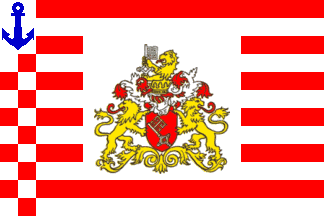 Landesdienstflagge der bremischen Schiffahrt