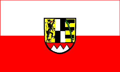 Bayern-Flagge Quer mit Löwen-Wappen (Raute)