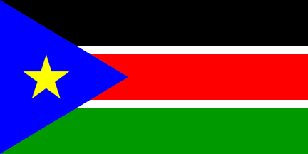 Flagge des Südsudan bzw. der SPLA